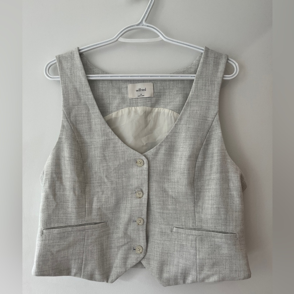 Wilfred Heather Gray Button-Up Vest